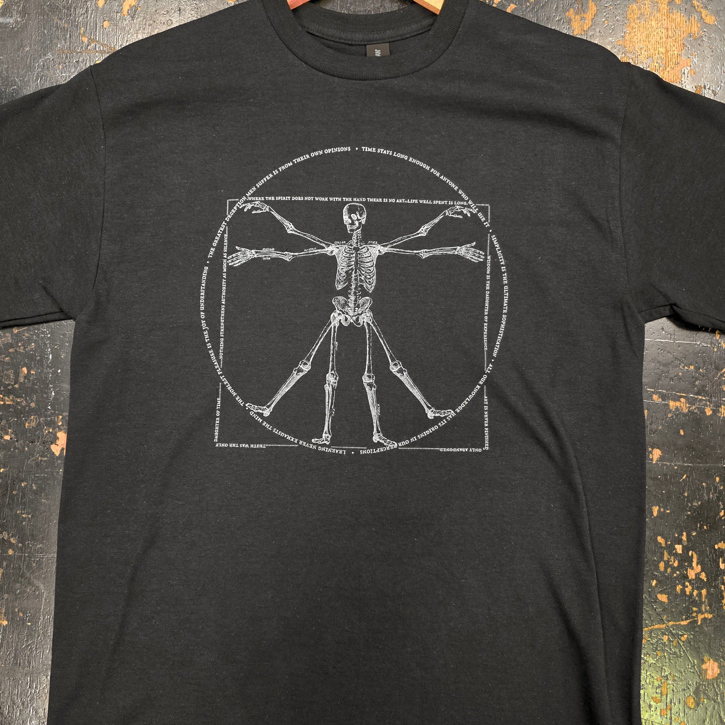 Vitruvian Man of Bones - Historical Art Tee