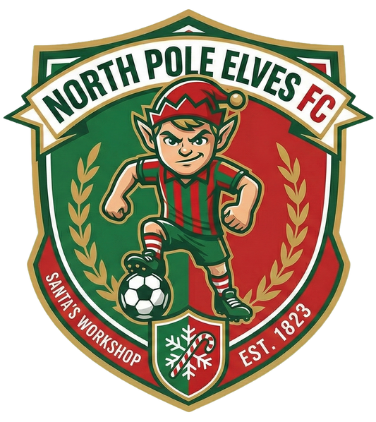 Elves FC, A Christmas themed T-Shirt for Young Soccer Stars