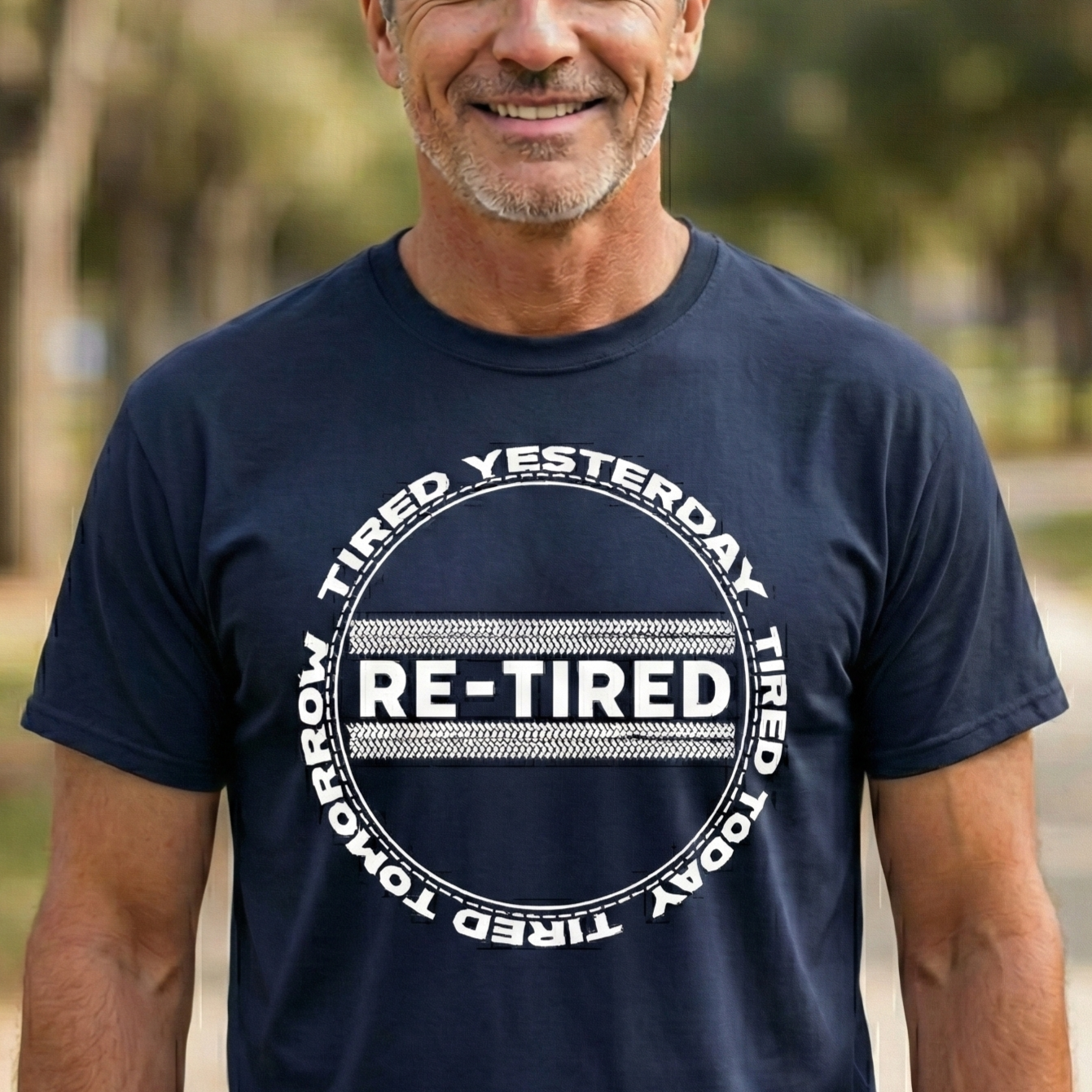 Re-tired - Retirement Humor - Gen X - Simple Design - Unique Creation