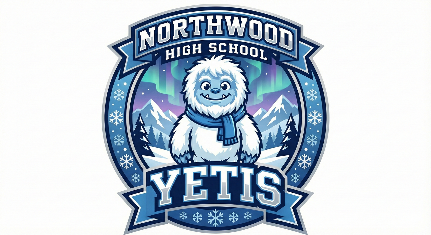 Kids Shirts | Fun Design | North Woods High Yetis