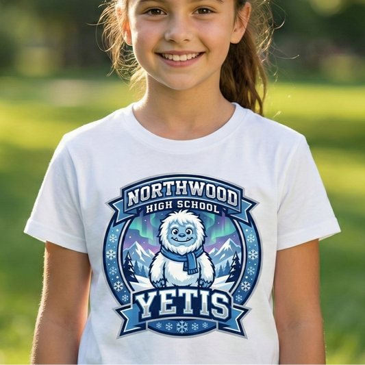 Kids Shirts | Fun Design | North Woods High Yetis